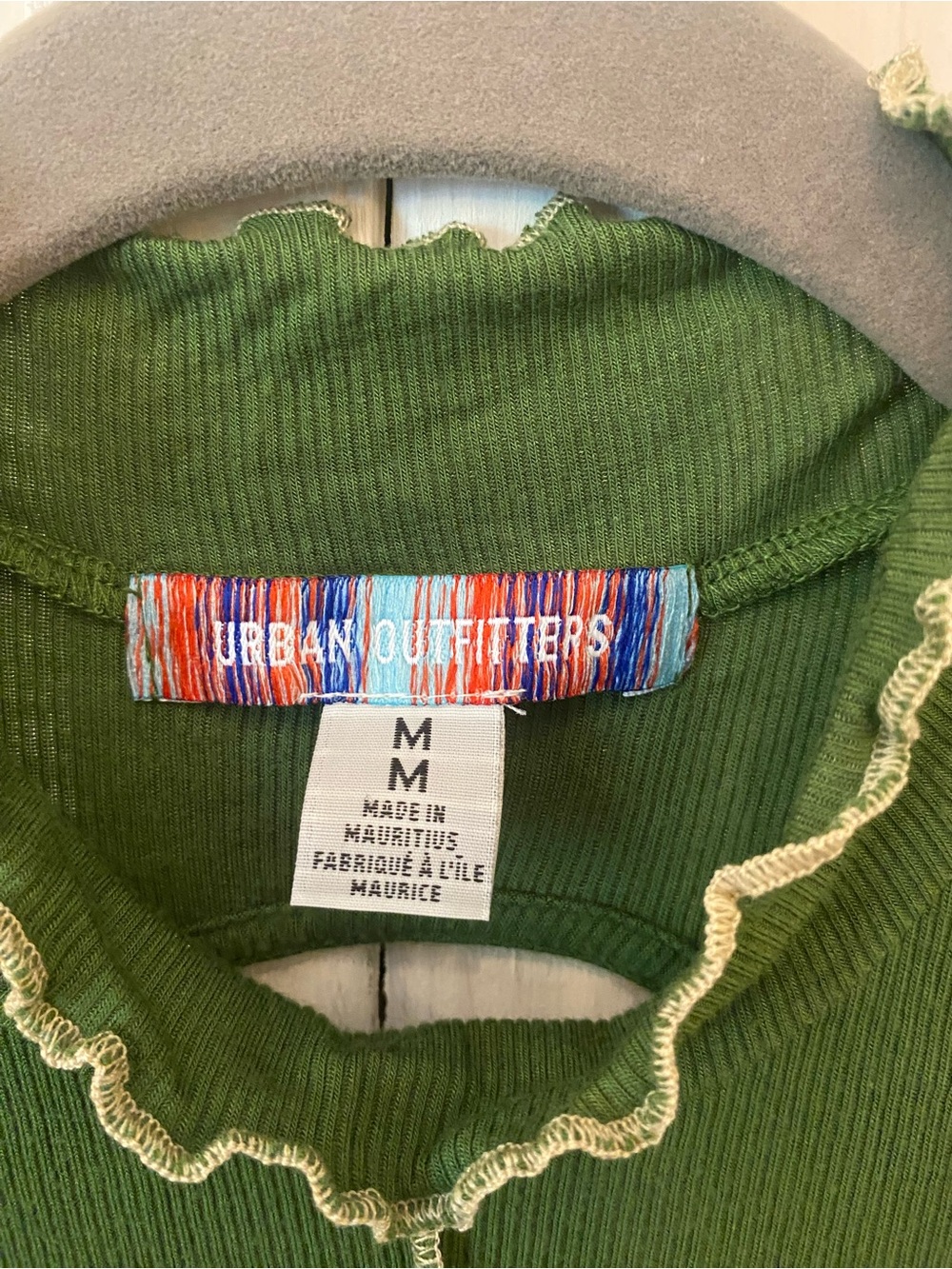 Urban Outfitters Olive Green Sleeveless Ruffle-Trim Dress - Picture 4 of 10